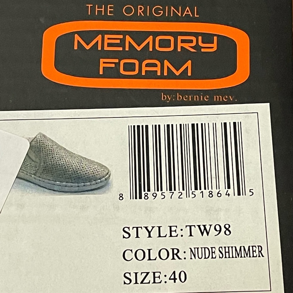 NIB BERNIE MEV NEW YORK TW98 NUBUCK UPPER MEMORY FOAM SLIP ON WOMENS EU40 SZ9 - Picture 8 of 9